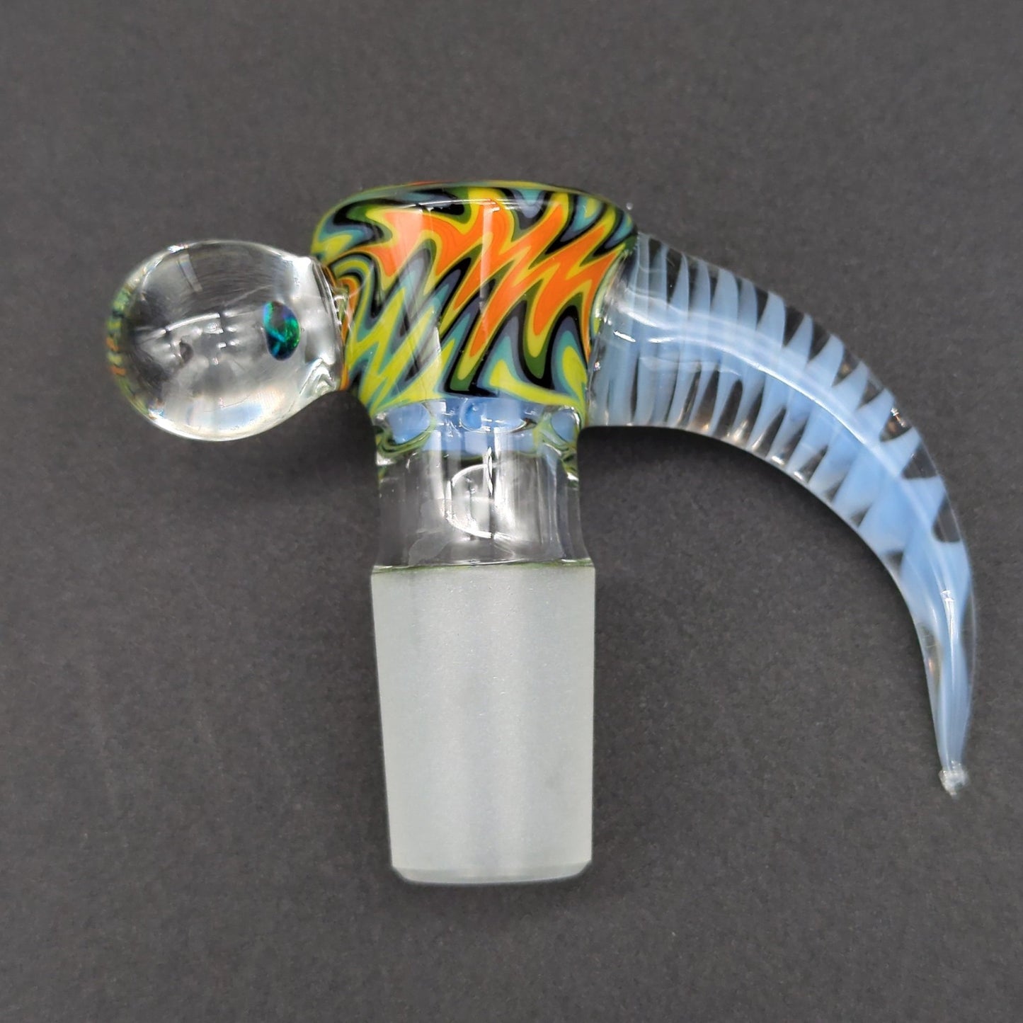 2K Glass 18mm Screened 4 Hole Slides w/ Black Opal - Meech Madness Smoke Shop