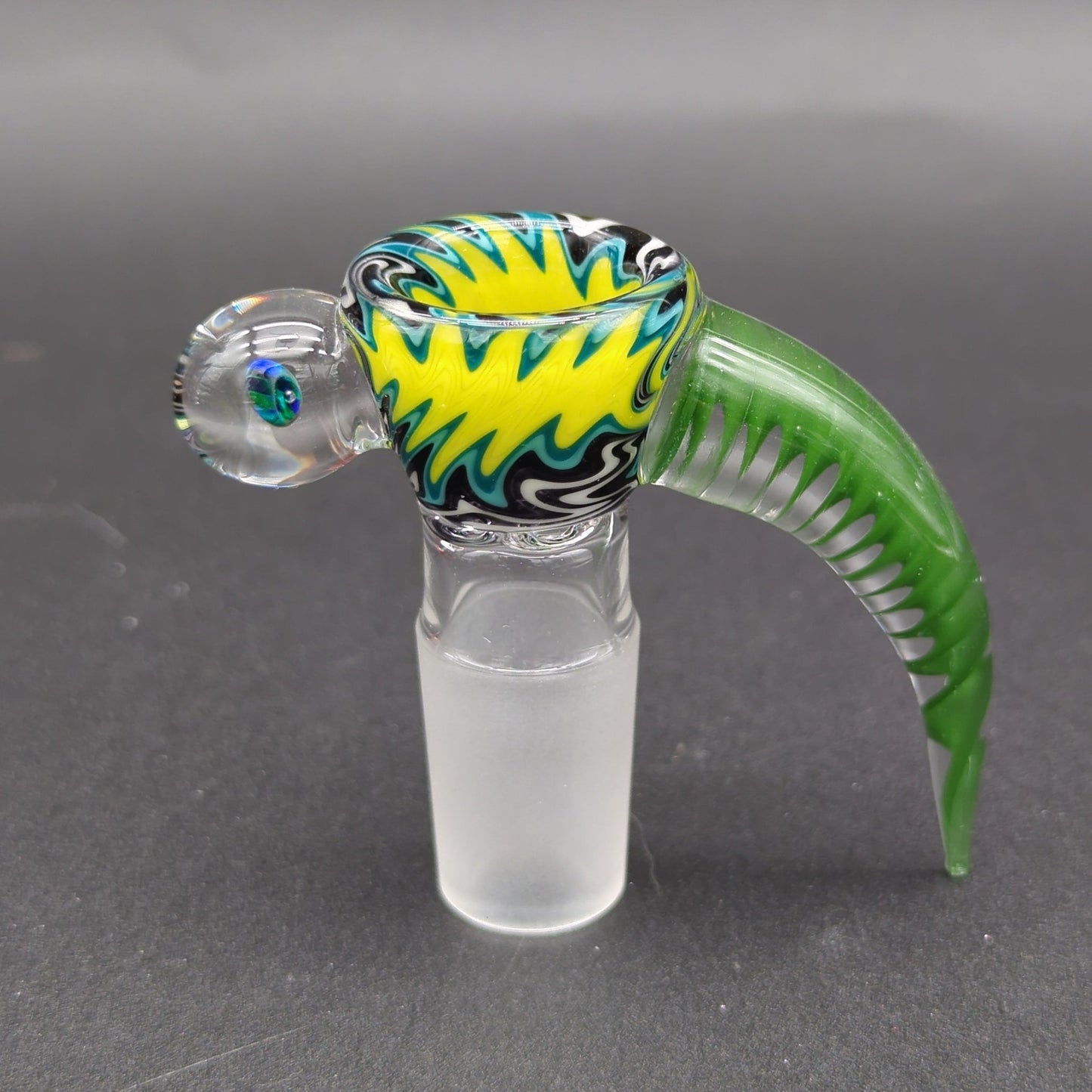 2K Glass 18mm Screened 4 Hole Slides w/ Black Opal - Meech Madness Smoke Shop