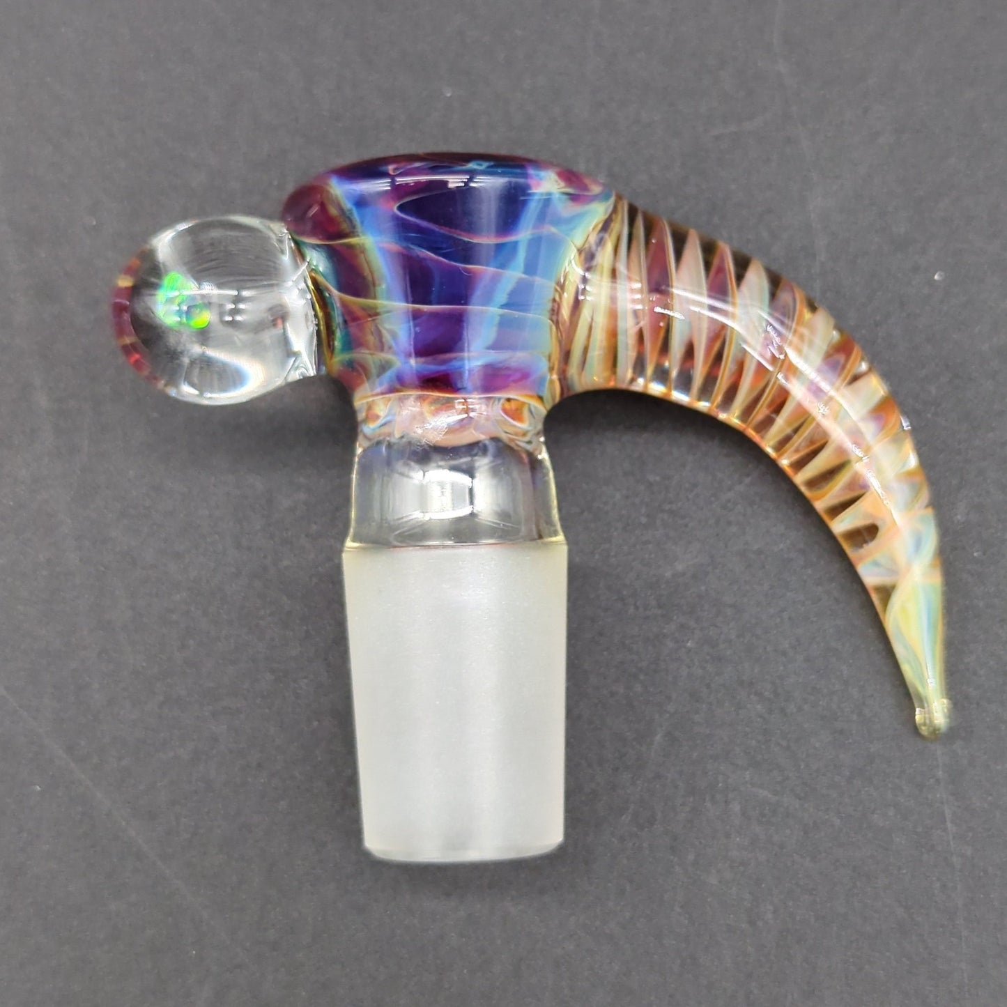 2K Glass 18mm Screened 4 Hole Slides w/ Black Opal - Meech Madness Smoke Shop