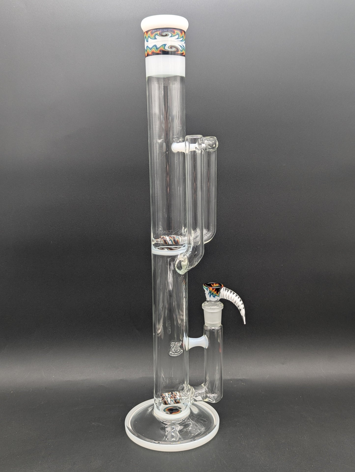 2K Glass 19" Double Dual Inline Tube-Avernic Smoke Shop