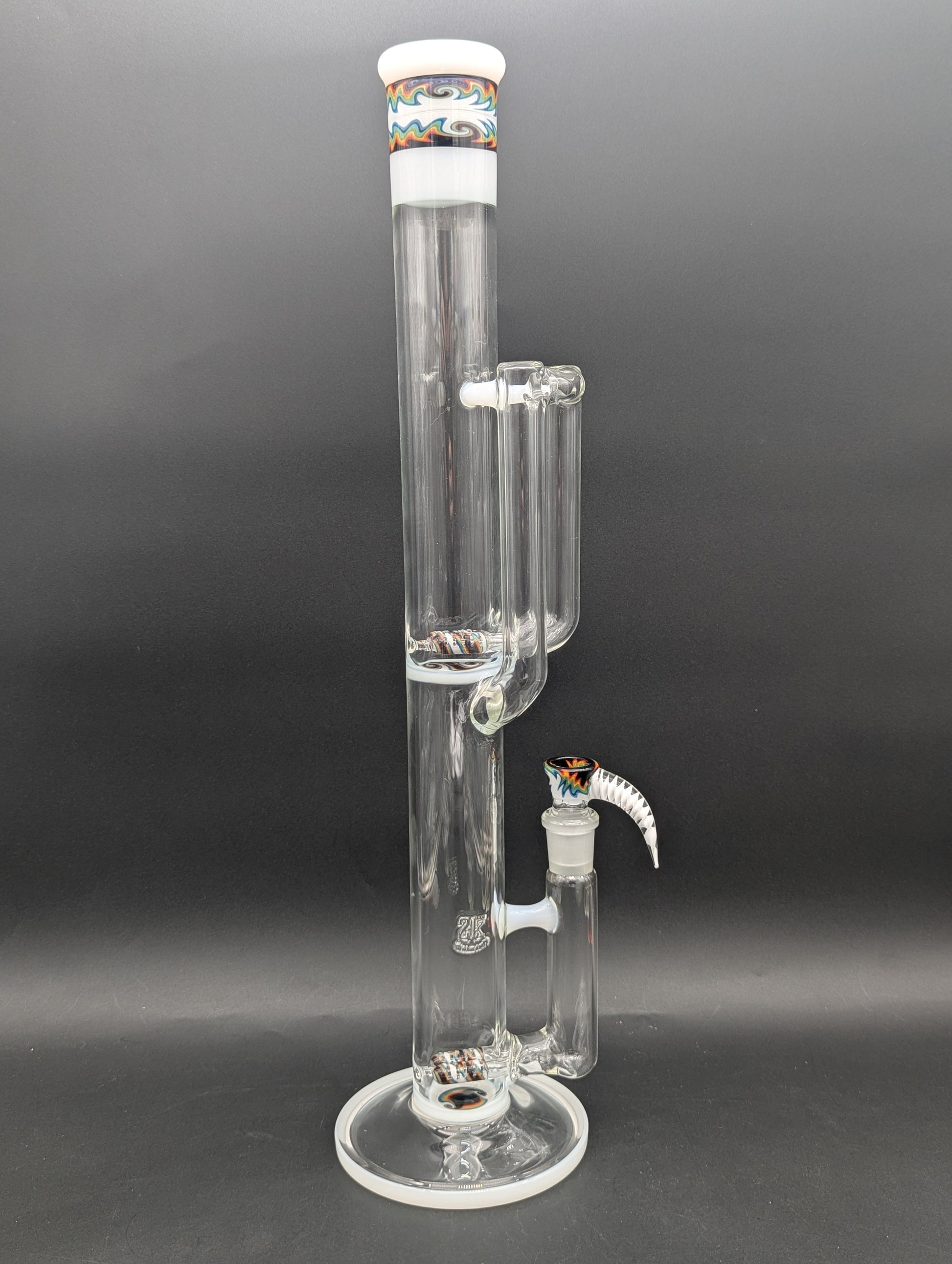 2K Glass 19" Double Dual Inline Tube-Avernic Smoke Shop