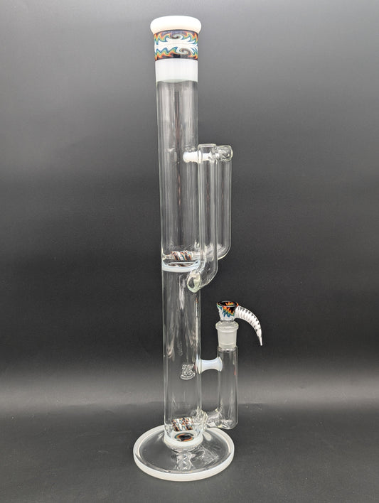 2K Glass 19" Double Dual Inline Tube-Avernic Smoke Shop