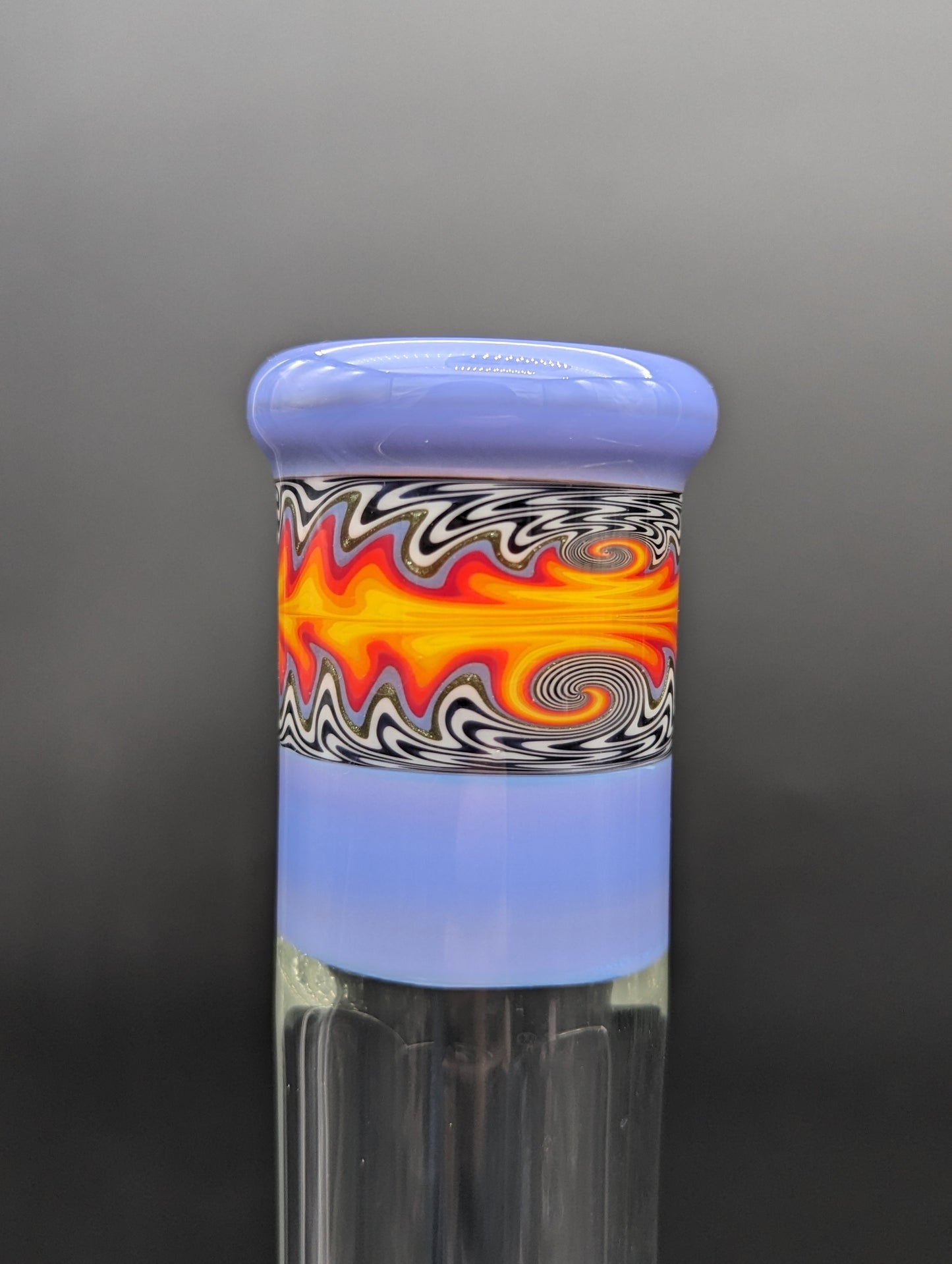 2K Glass - 19.5" Triple Perc Tube - Purple Worked-Avernic Smoke Shop