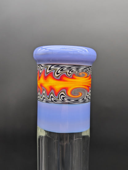 2K Glass - 19.5" Triple Perc Tube - Purple Worked-Avernic Smoke Shop