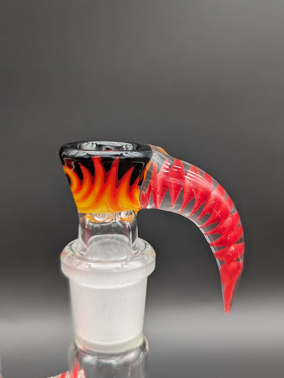 2K Glass Art Lava Wig Wag Incycler Tube 18"