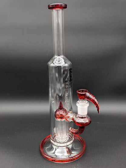 2K Glass Art Red 8 Arm Perc 14" Bong - Avernic Smoke Shop