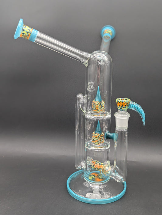 2K Glass Double Mouth Treecycler Bong-Avernic Smoke Shop