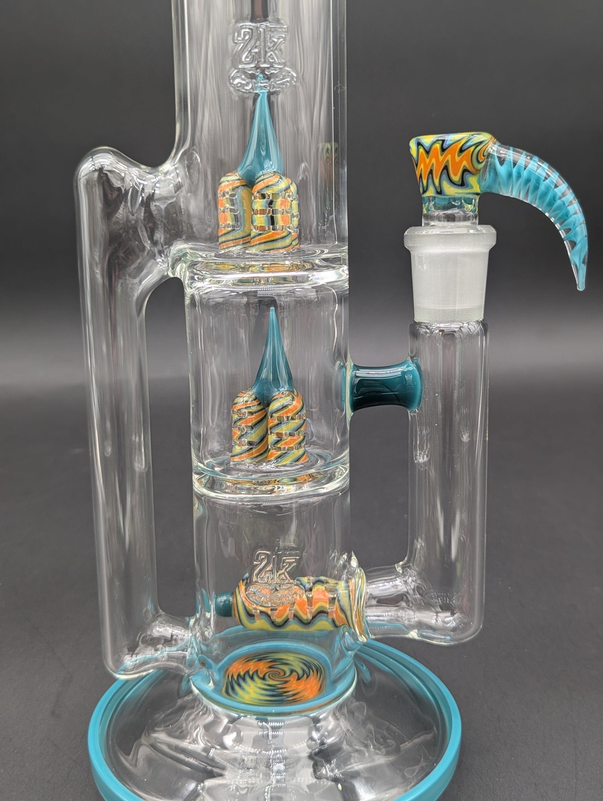 2K Glass Double Mouth Treecycler Bong-Avernic Smoke Shop
