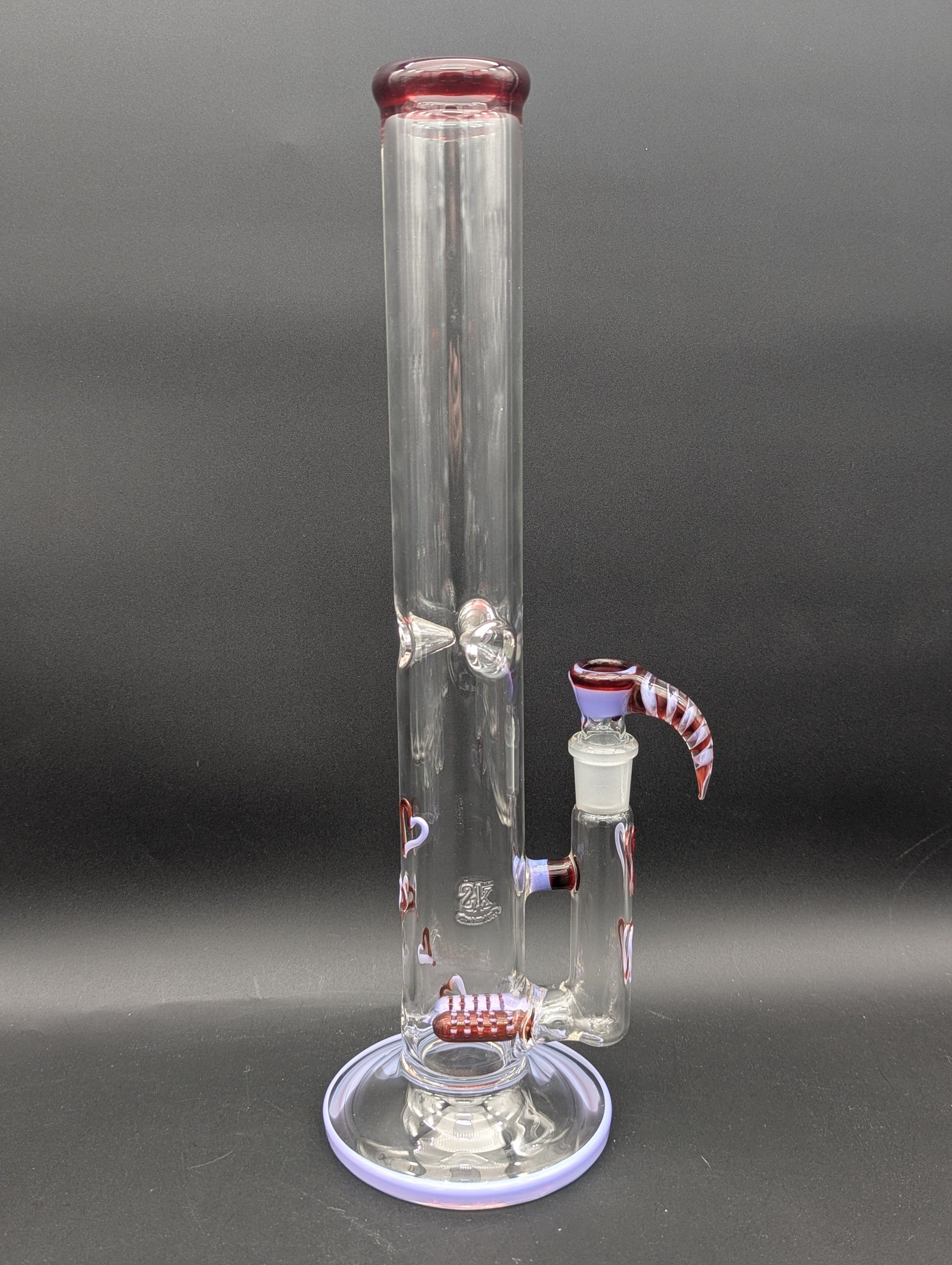 2K Glass Dual Color Heart Bong-Avernic Smoke Shop