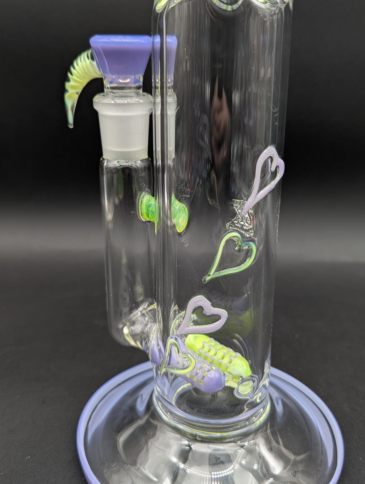 2K Glass Dual Color Heart Bong-Avernic Smoke Shop