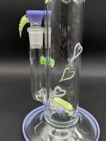 2K Glass Dual Color Heart Bong-Avernic Smoke Shop