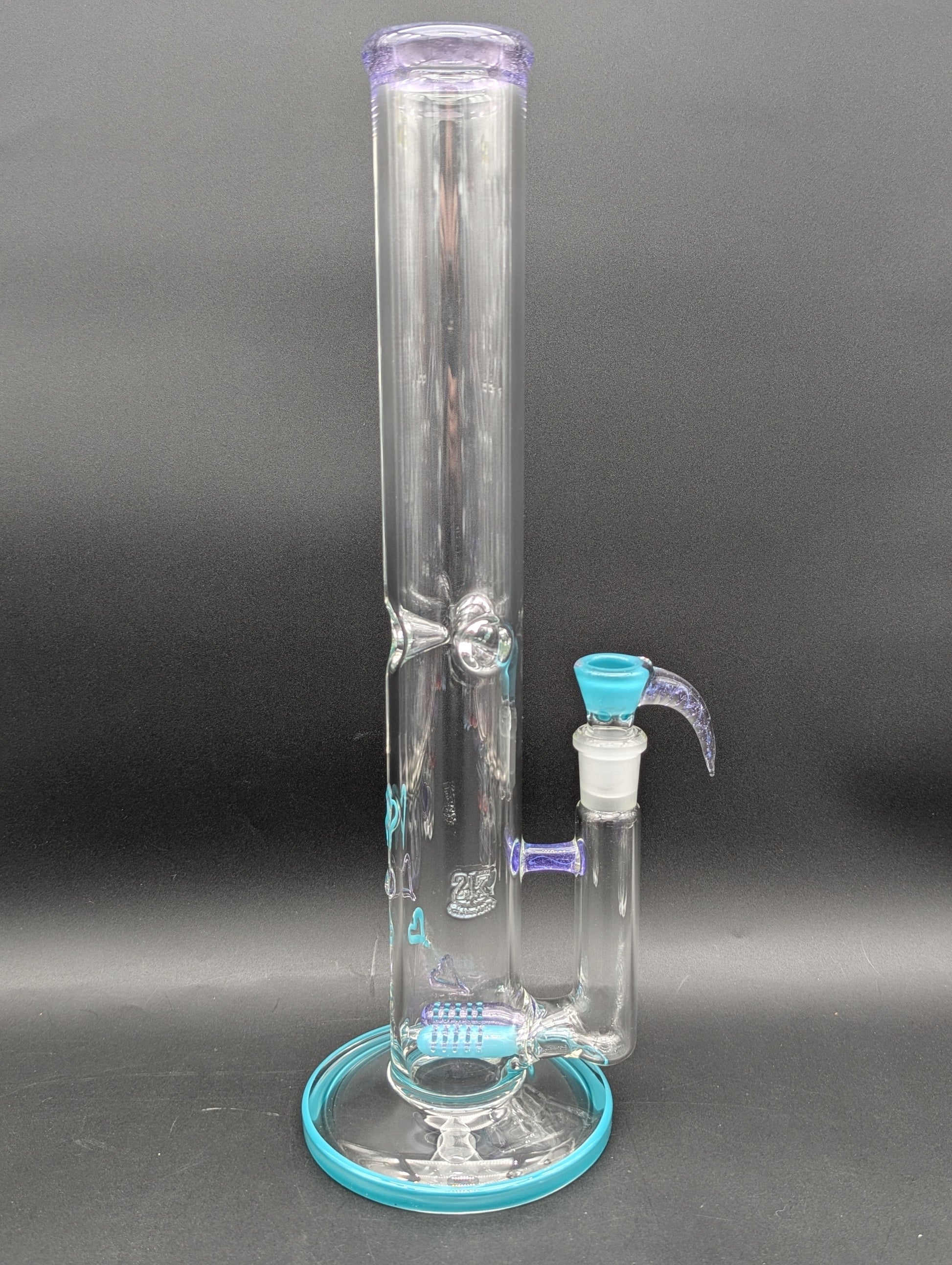 2K Glass Dual Color Heart Bong-Avernic Smoke Shop