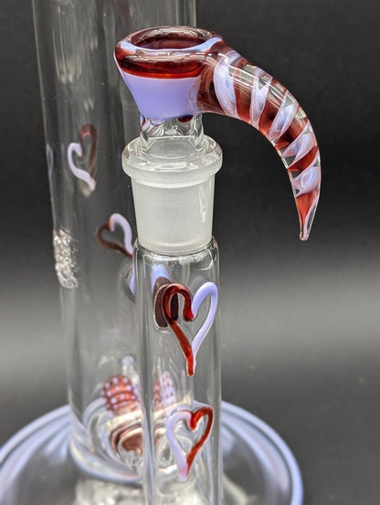 2K Glass Dual Color Heart Bong-Avernic Smoke Shop
