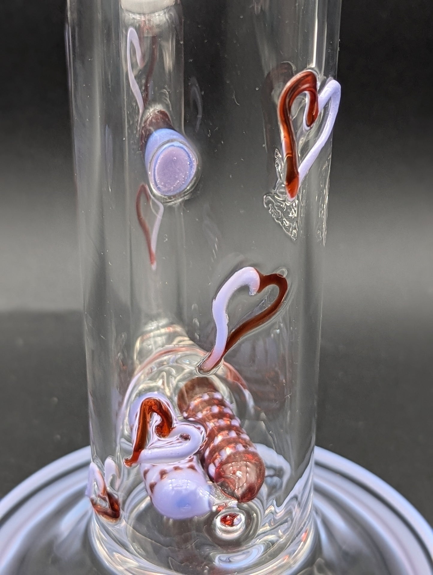 2K Glass Dual Color Heart Bong-Avernic Smoke Shop