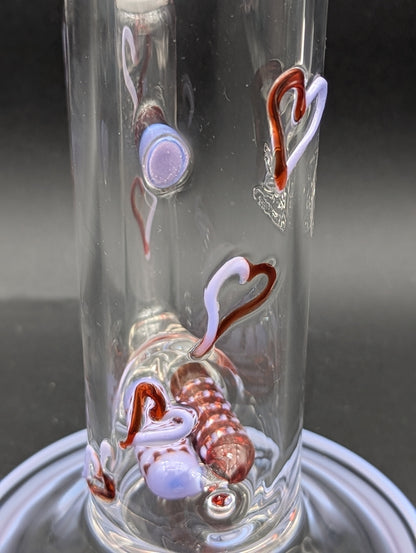2K Glass Dual Color Heart Bong-Avernic Smoke Shop