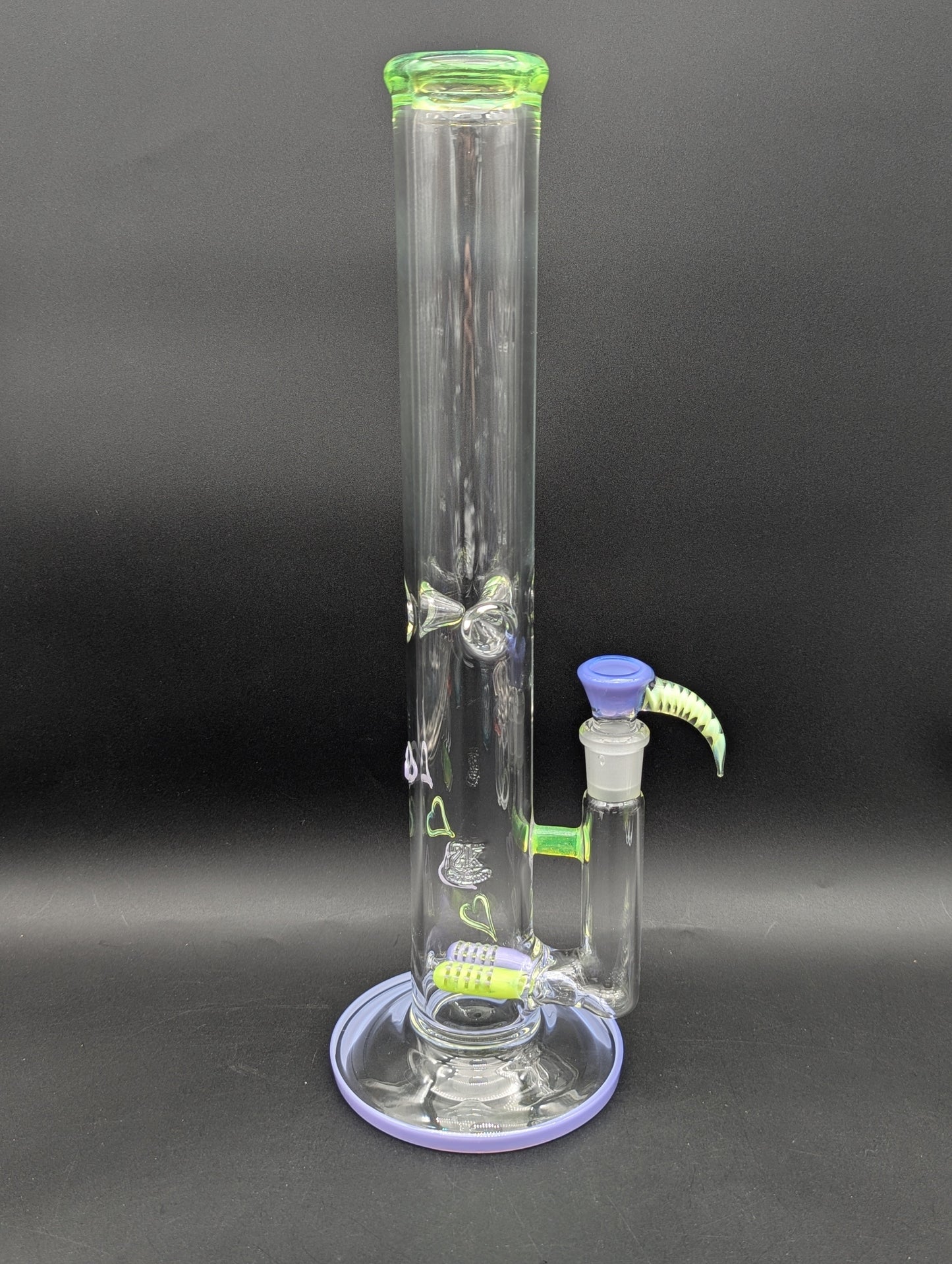 2K Glass Dual Color Heart Bong-Avernic Smoke Shop