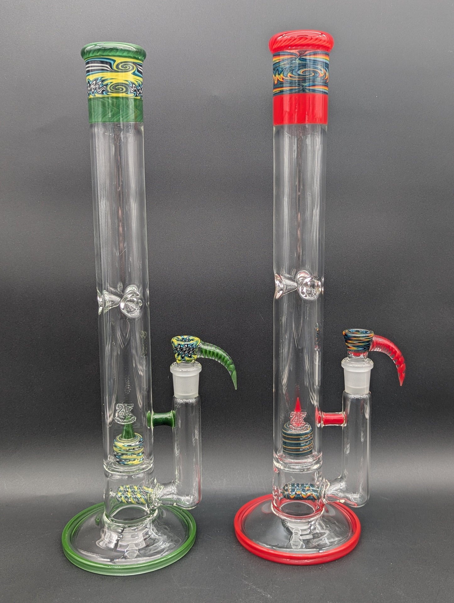 2K Glass Dual Gridline to 180 Grid Cap Bongs-Avernic Smoke Shop