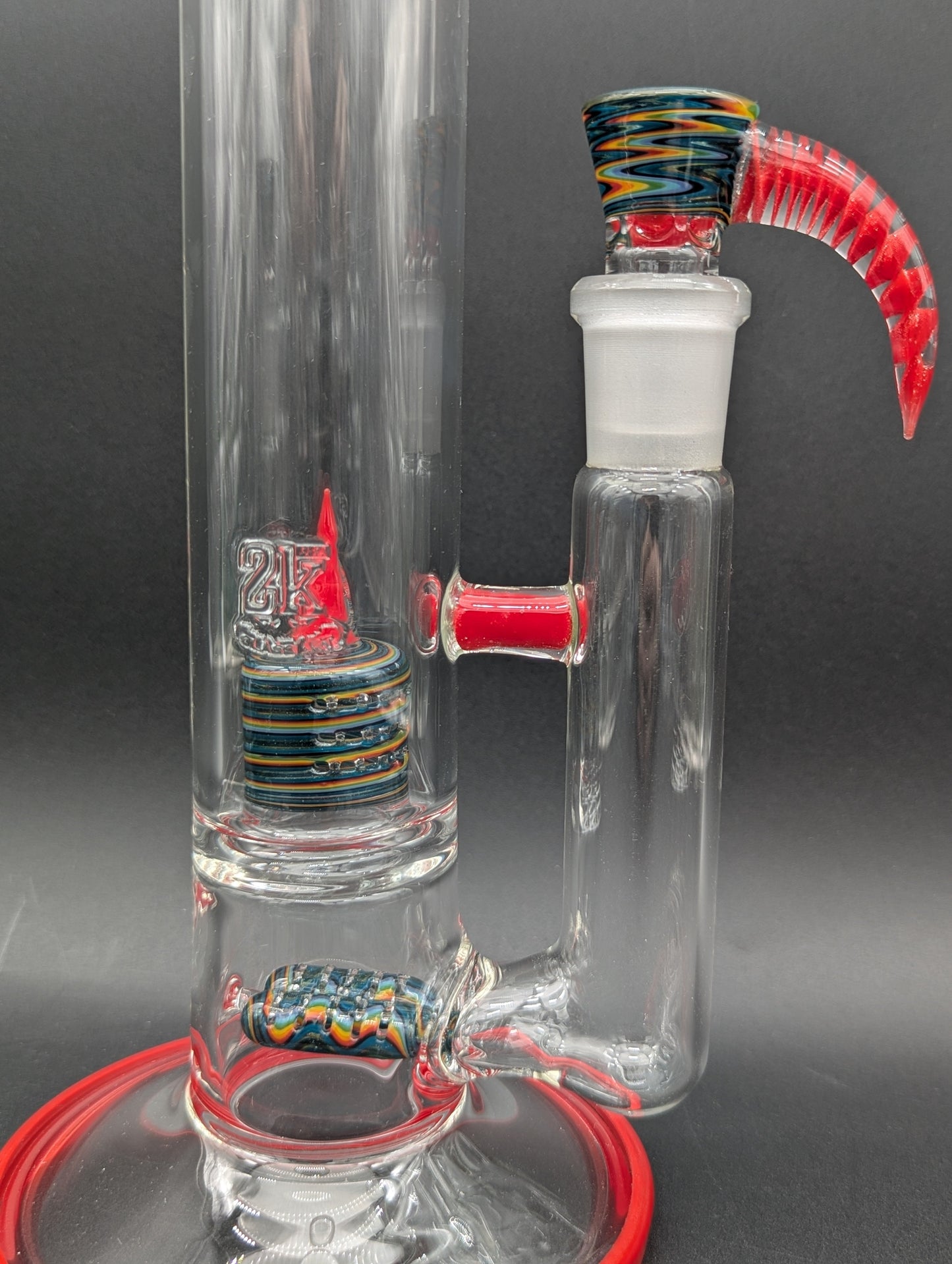 2K Glass Dual Gridline to 180 Grid Cap Bongs-Avernic Smoke Shop
