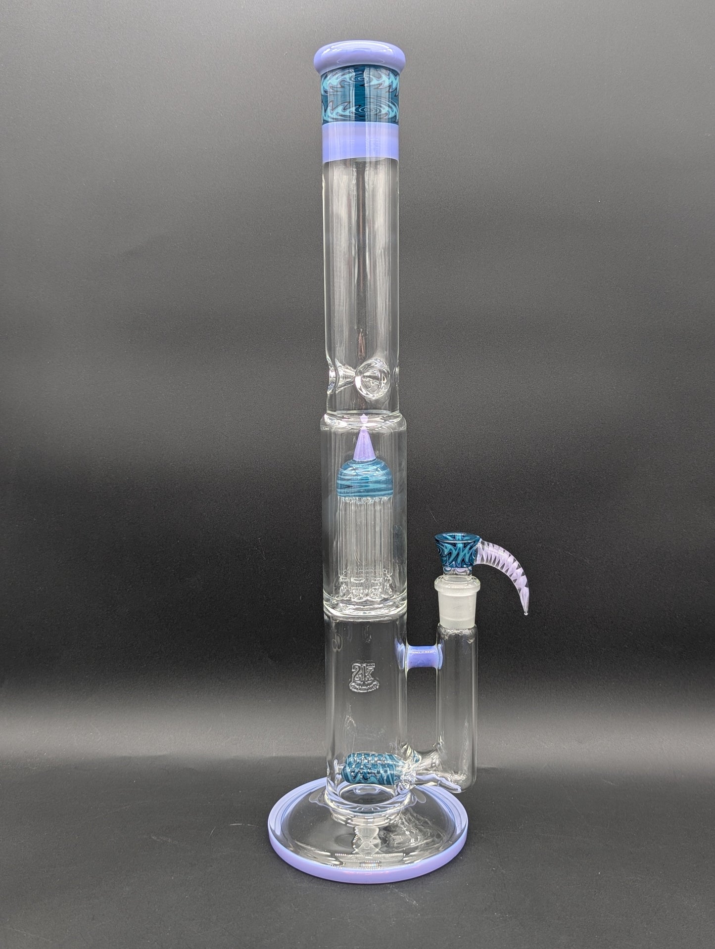 2K Glass Dual Gridline to 8 Arm Bongs - Color Accented-Avernic Smoke Shop