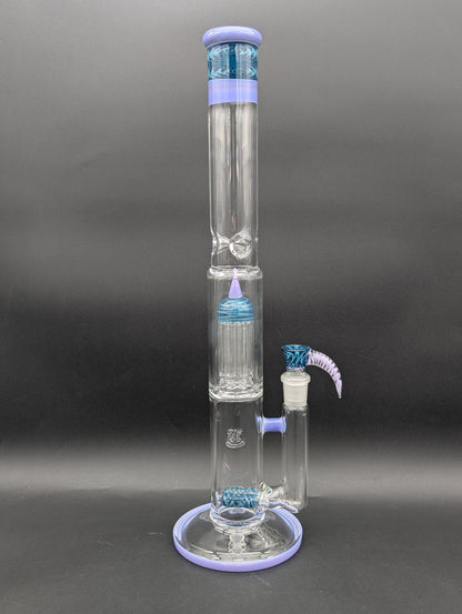 2K Glass Dual Gridline to 8 Arm Bongs - Color Accented-Avernic Smoke Shop