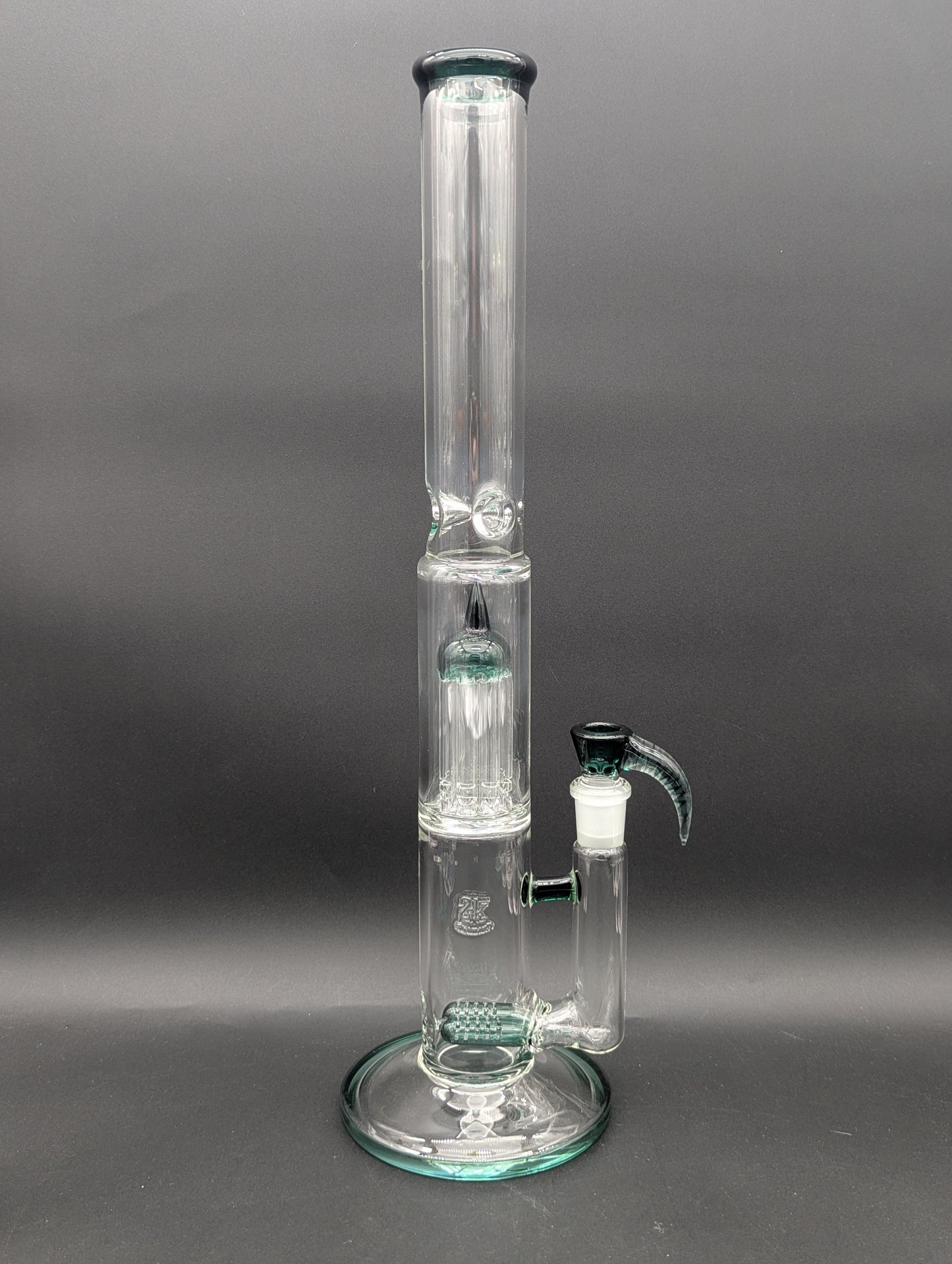 2K Glass Dual Gridline to 8 Arm Bongs - Color Accented-Avernic Smoke Shop