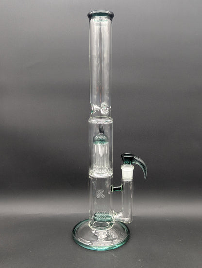 2K Glass Dual Gridline to 8 Arm Bongs - Color Accented-Avernic Smoke Shop
