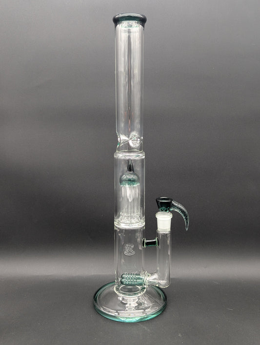 2K Glass Dual Gridline to 8 Arm Bongs - Color Accented-Avernic Smoke Shop