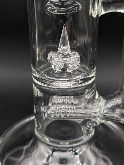 2K Glass Dual Gridline to Penta Button Bong