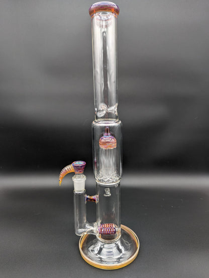 2K Glass Dual Gridline to 8 Arm Bongs - Color Accented-Avernic Smoke Shop