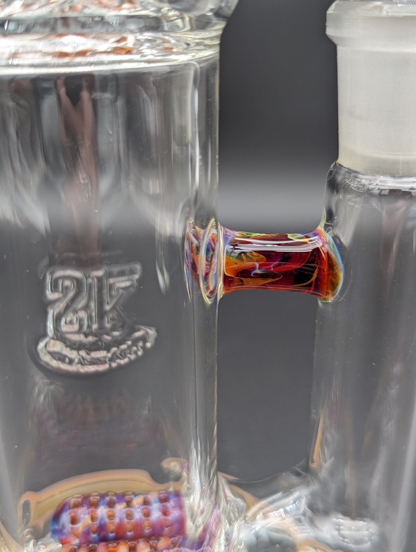 2K Glass Dual Gridline to 8 Arm Bongs - Color Accented-Avernic Smoke Shop