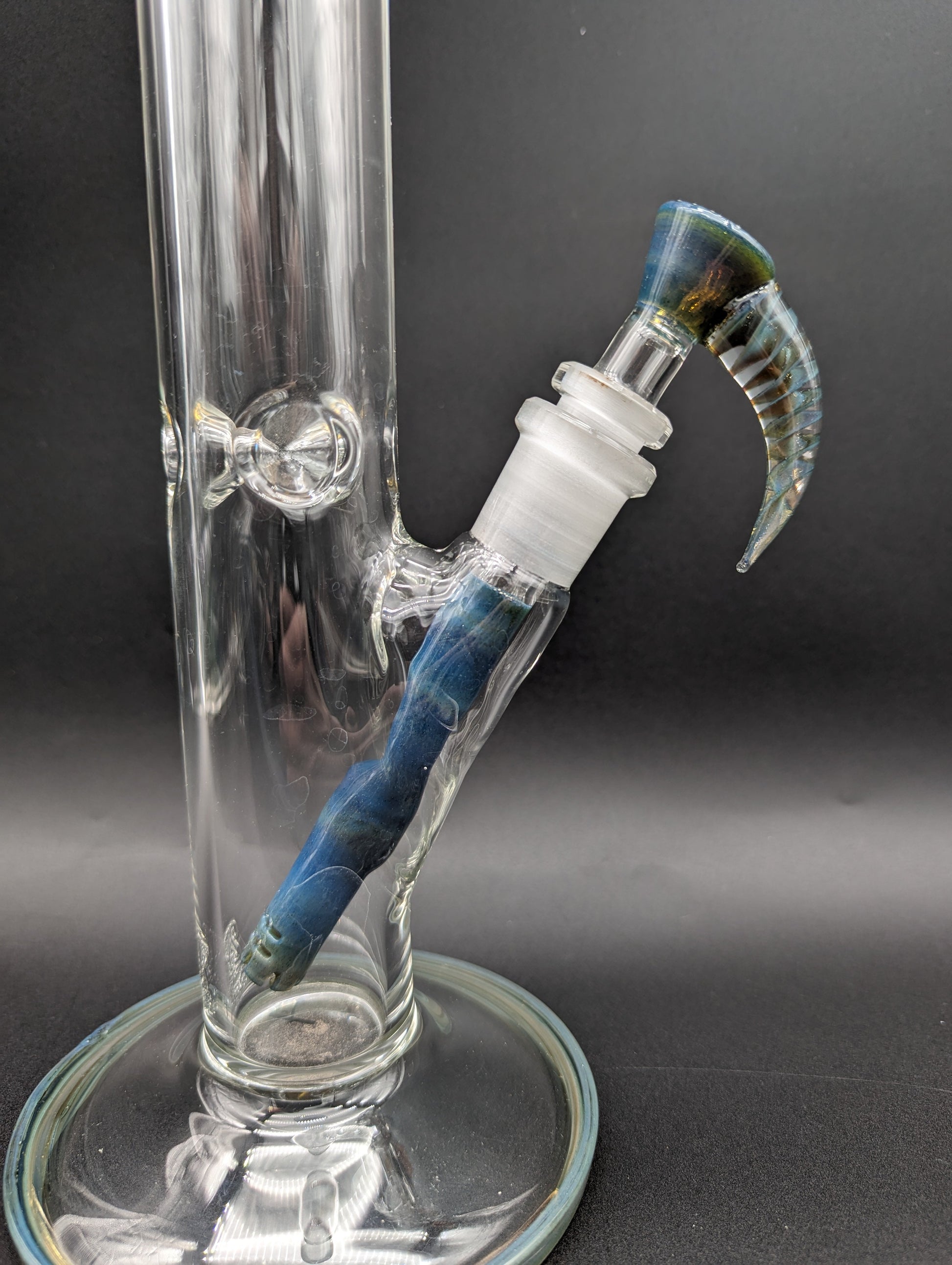2K Glass Straight Tube with Diffused Downstem - Meech Madness Smoke Shop