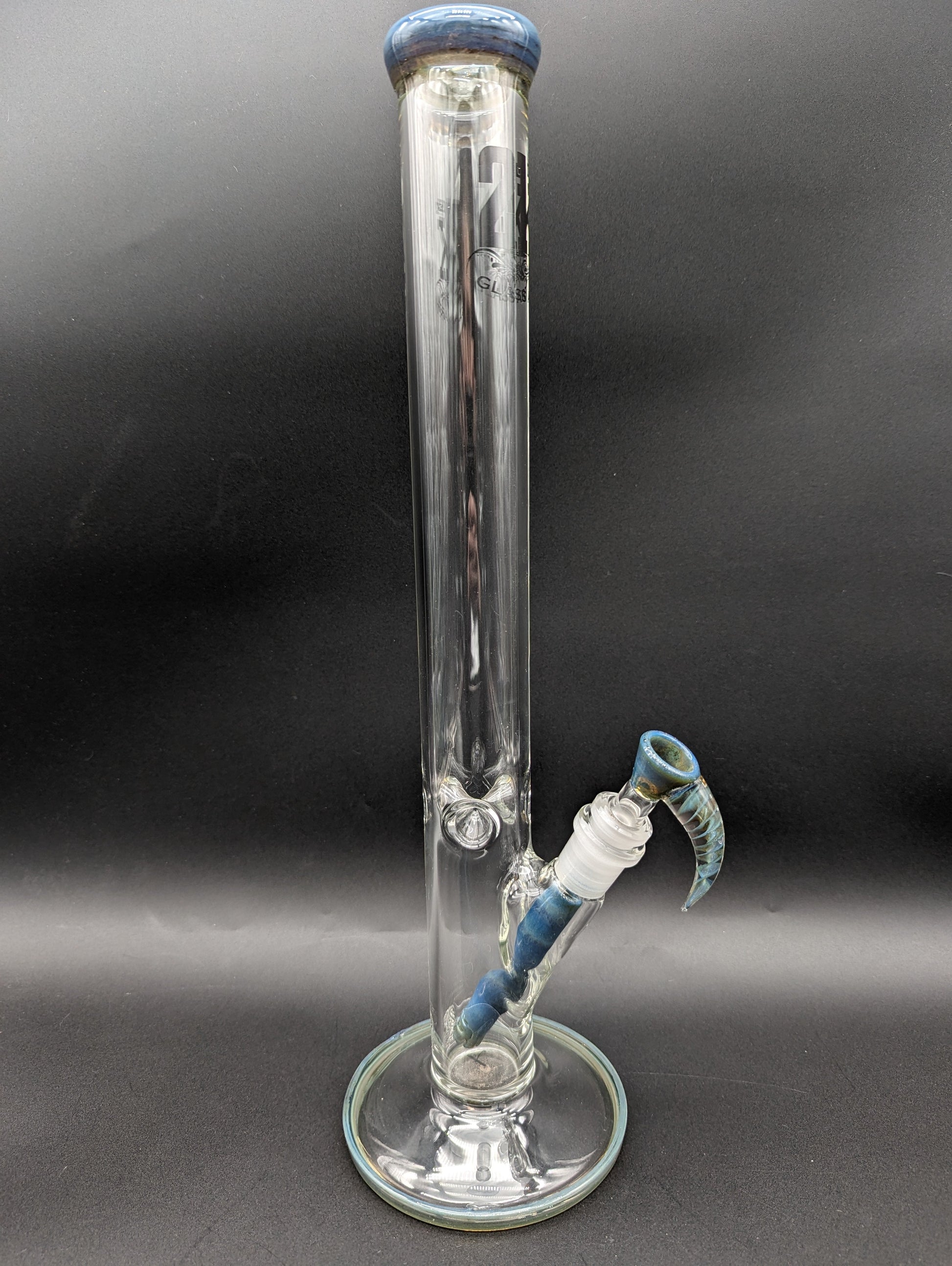 2K Glass Straight Tube with Diffused Downstem - Meech Madness Smoke Shop