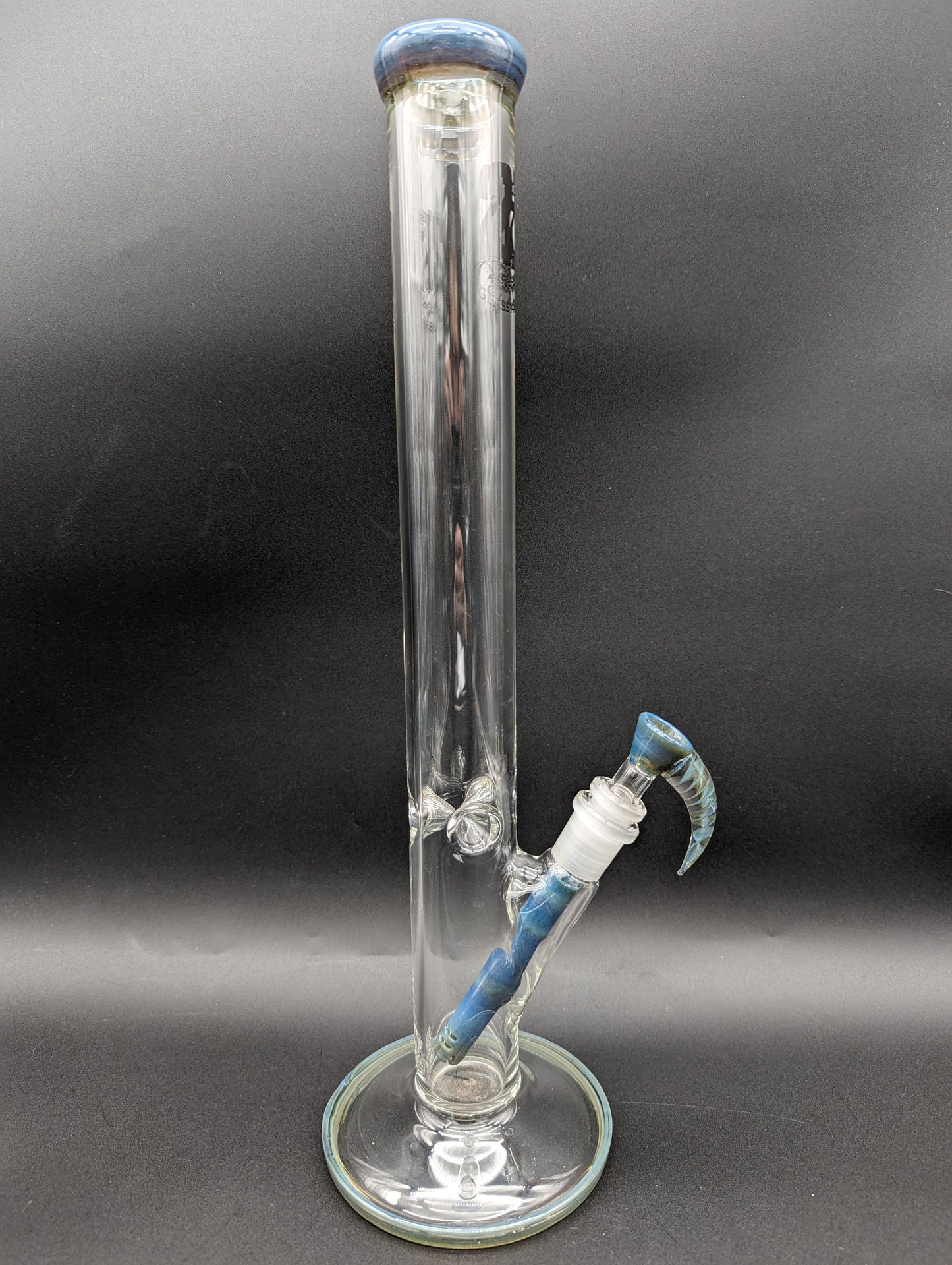 2K Glass Straight Tube with Diffused Downstem - Meech Madness Smoke Shop