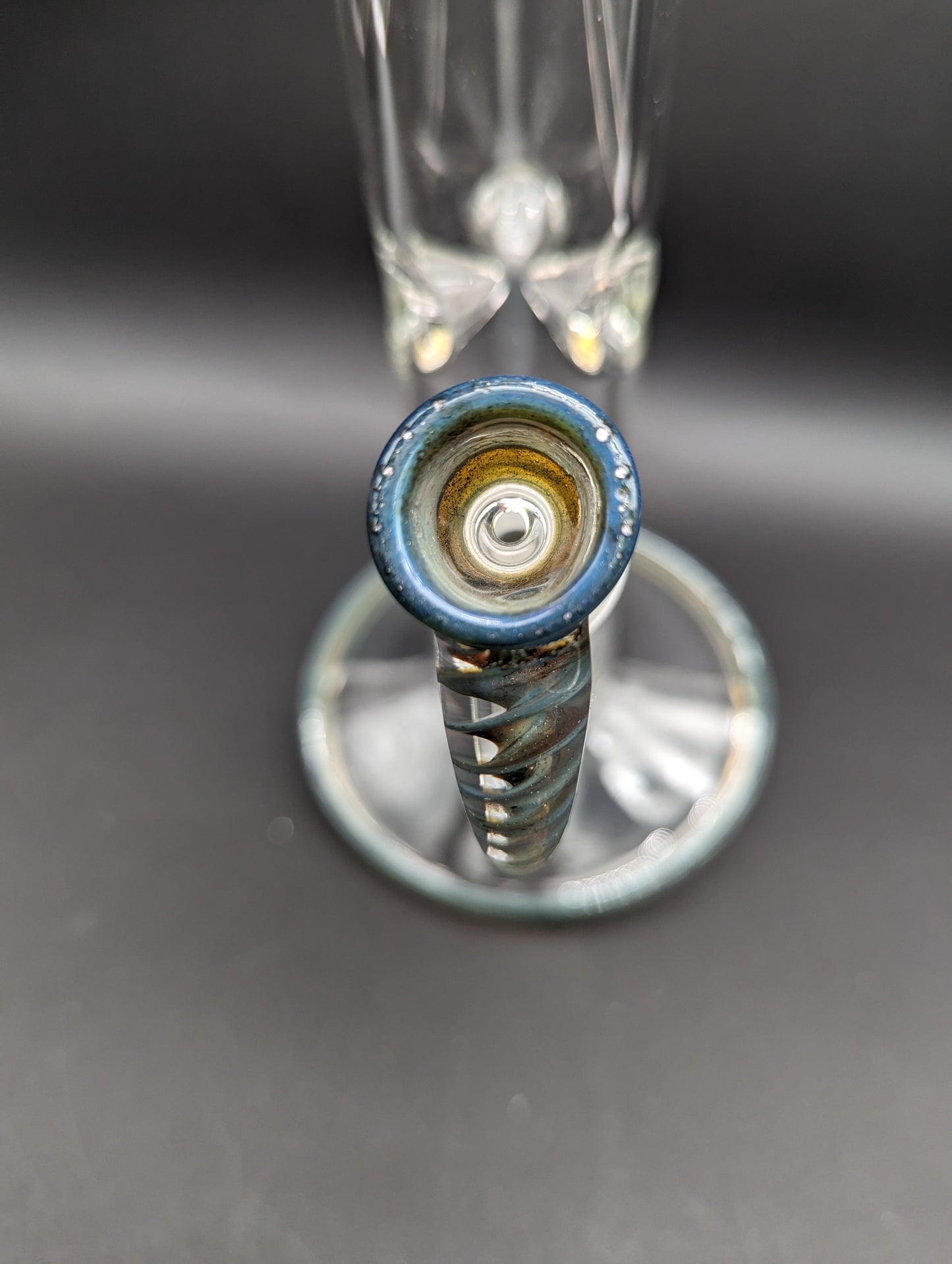2K Glass Straight Tube with Diffused Downstem - Meech Madness Smoke Shop