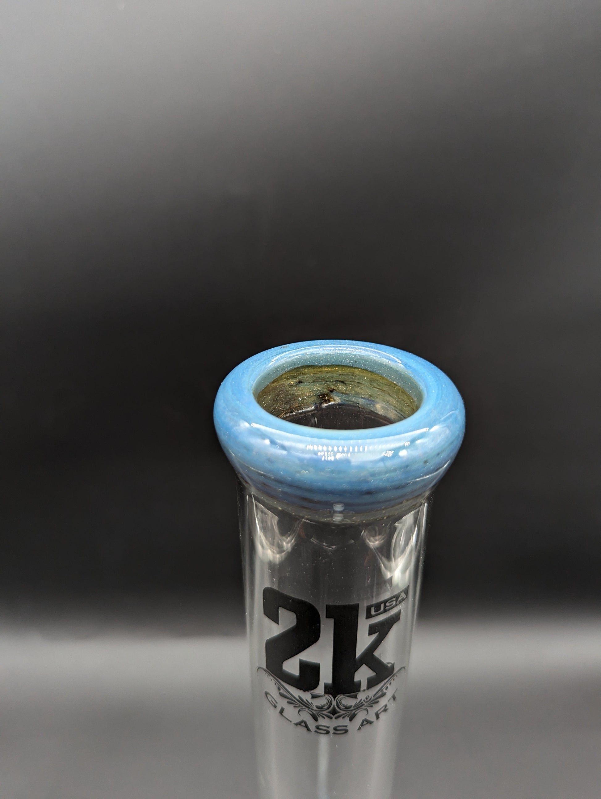 2K Glass Straight Tube with Diffused Downstem - Meech Madness Smoke Shop