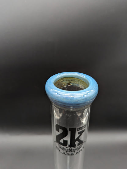 2K Glass Straight Tube with Diffused Downstem - Meech Madness Smoke Shop