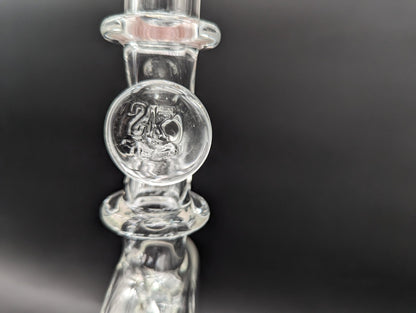 2K Glass Swiss Perc Straight Tube Bong - Meech Madness Smoke Shop