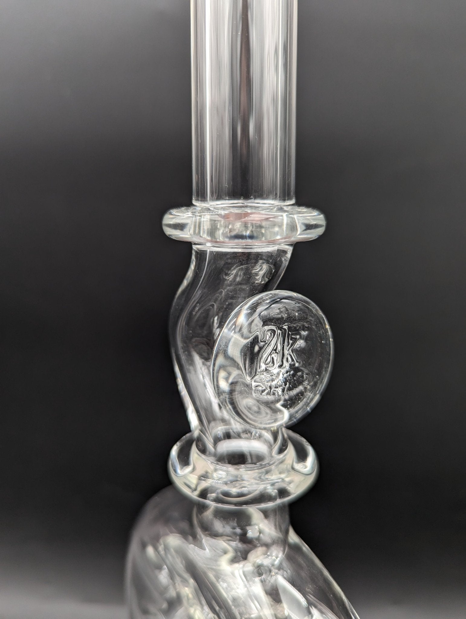 2K Glass Swiss Perc Straight Tube Bong - Meech Madness Smoke Shop