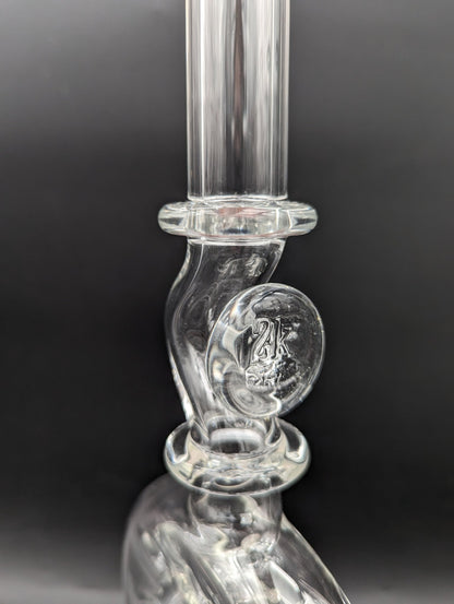 2K Glass Swiss Perc Straight Tube Bong - Meech Madness Smoke Shop
