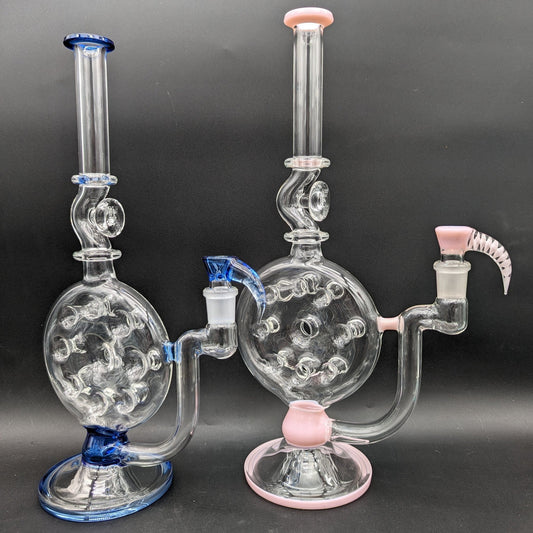 2K Glass Swiss Perc Straight Tube Bong - Meech Madness Smoke Shop