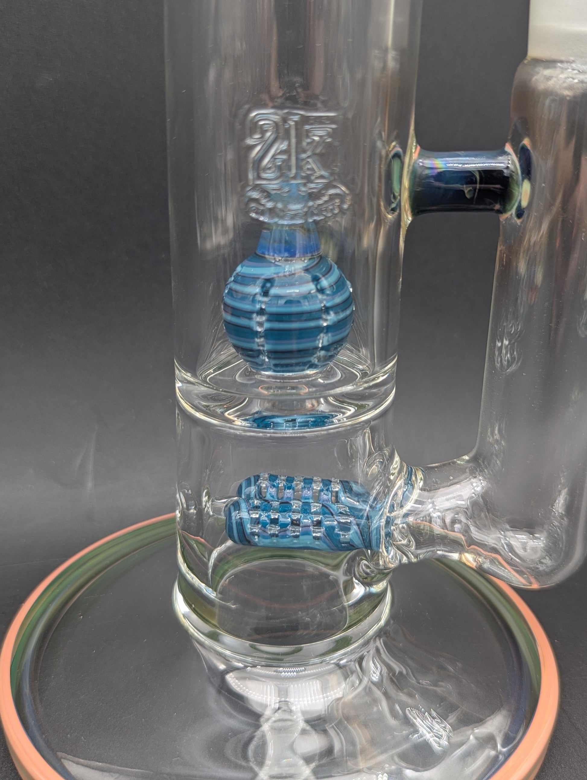 2K Glass Worked Bong Set w/ Ash Catcher-Avernic Smoke Shop