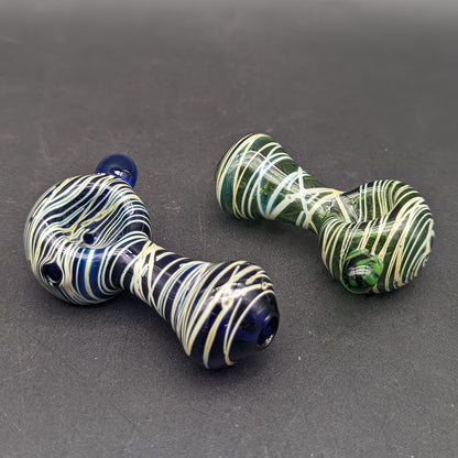 3" Color Swirl Peanut Hand Pipes-Avernic Smoke Shop