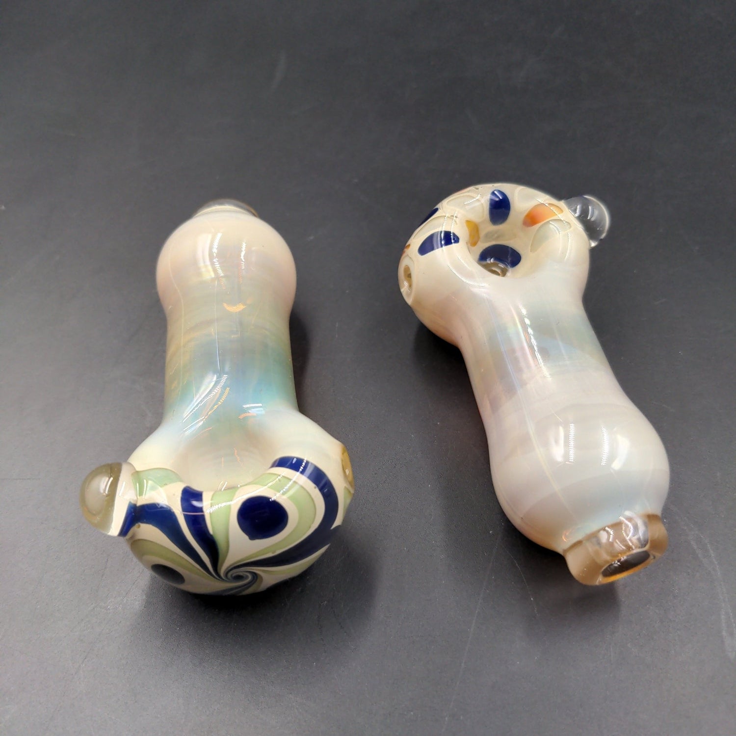 3" Fumed Spoon Pipes - By LimboGlass - Meech Madness Smoke Shop