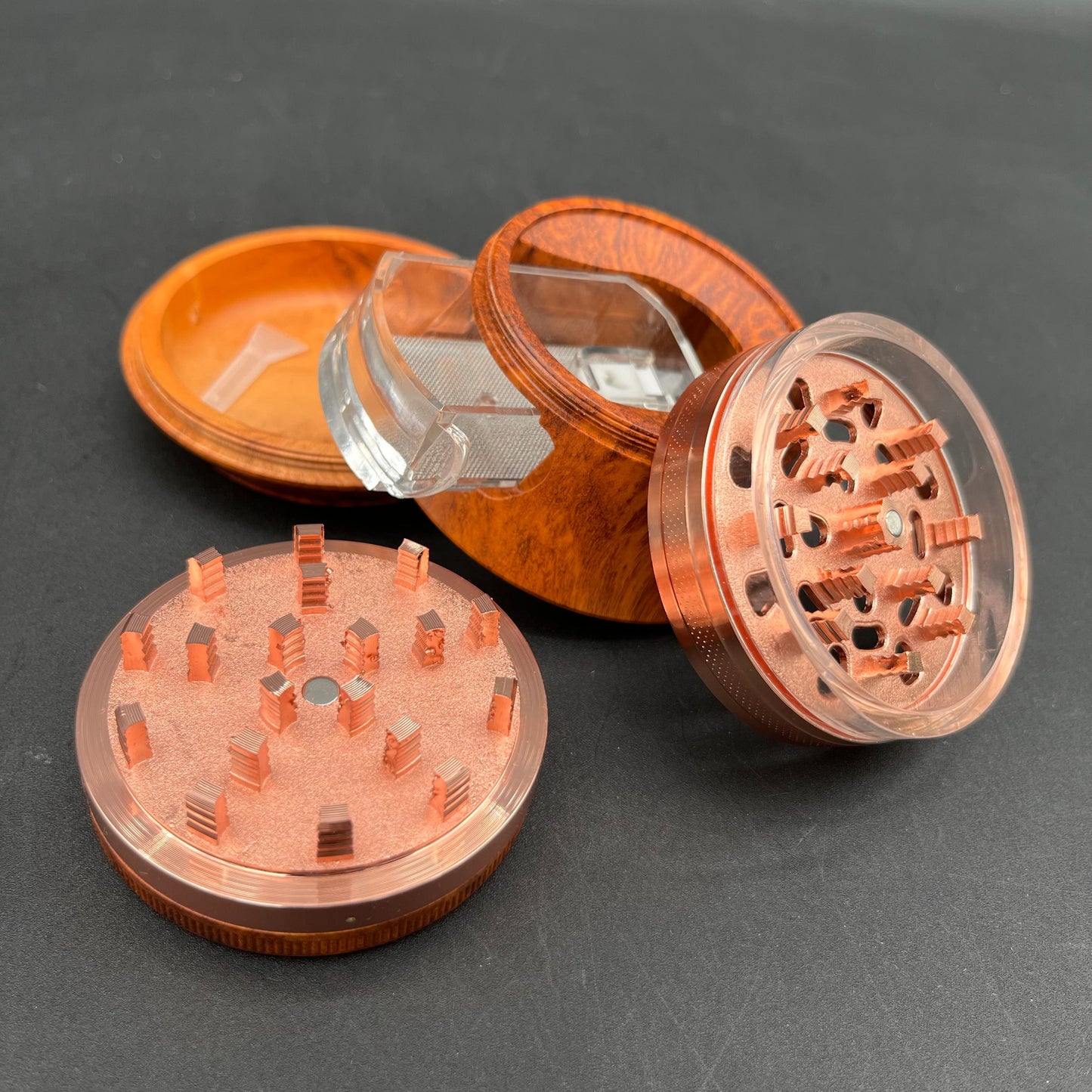 3" Premium Wobble Eject Tray 4 Part Grinder-Avernic Smoke Shop