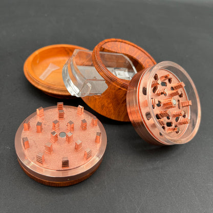 3" Premium Wobble Eject Tray 4 Part Grinder-Avernic Smoke Shop