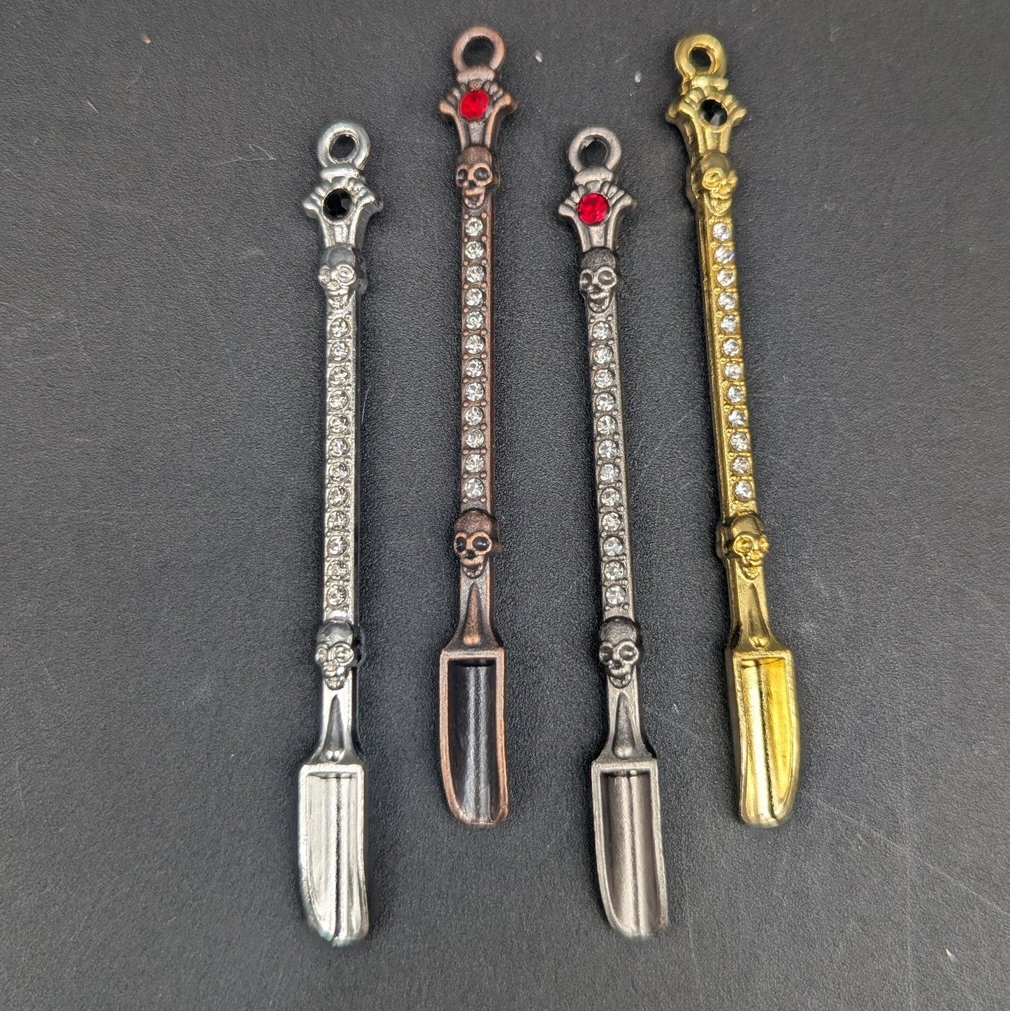 3.25" Jeweled Metal Dab Scoops-Avernic Smoke Shop