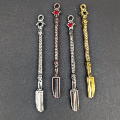 3.25" Jeweled Metal Dab Scoops-Avernic Smoke Shop