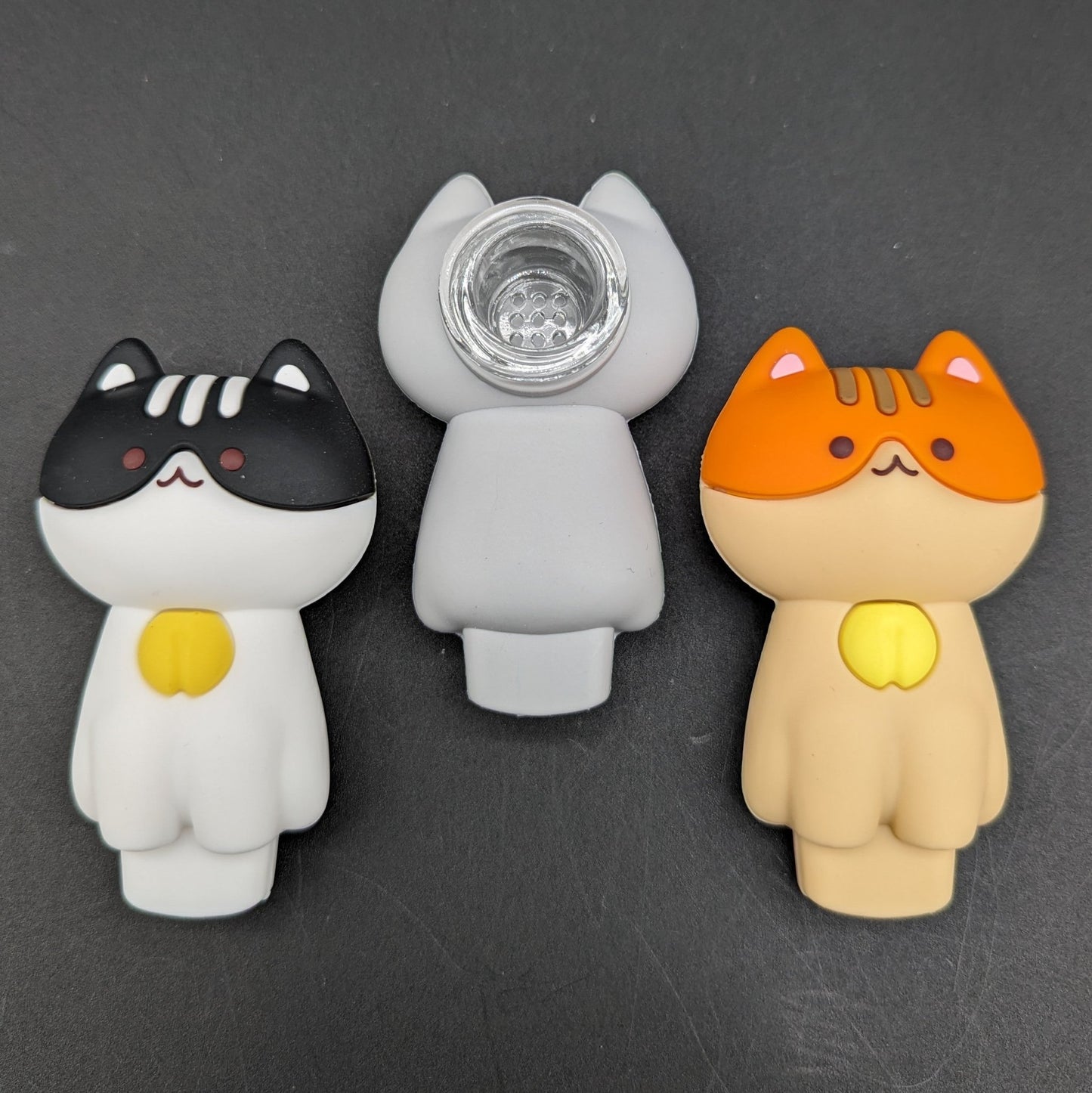 3.25" Kitty Cat Silicone Hand Pipe - Meech Madness Smoke Shop