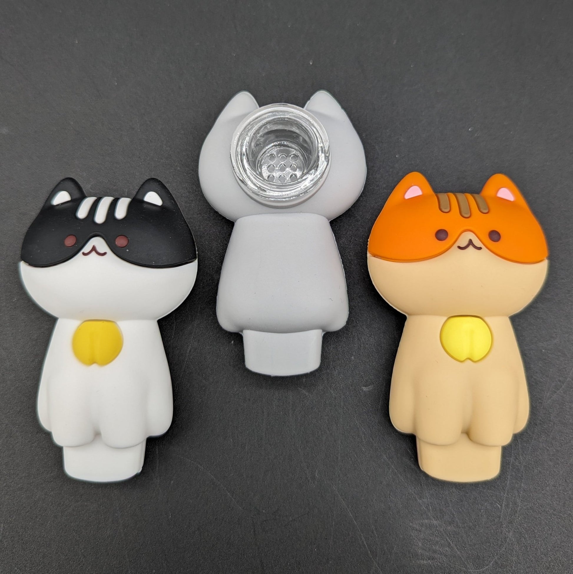 3.25" Kitty Cat Silicone Hand Pipe - Meech Madness Smoke Shop