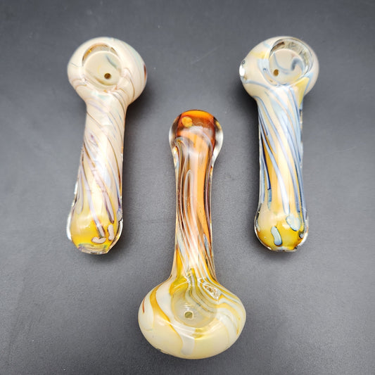 3.5" Color Swirl Spoon Pipe - Avernic Smoke Shop